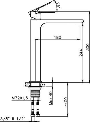 NOVA EV - Dora Tall Basin Faucet - Image 2