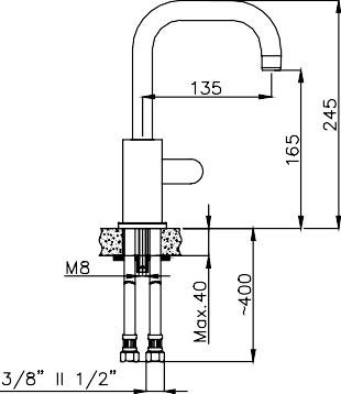 NOVA EV - Lento Basin Faucet W. Swivel Spout - Image 2