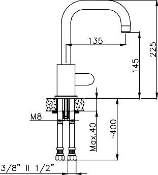 NOVA EV - Lento S Basin Faucet W. Swivel Spout - Image 2