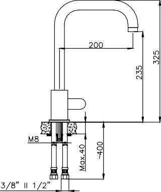 NOVA EV - Lento S Kitchen Faucet W. Swivel Spout - Image 2