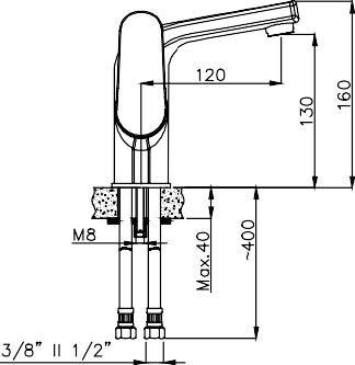 NOVA EV - Lea Basin </br> Faucet - Image 2