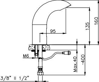 Solo Electronic - Single Entry Basin Tap