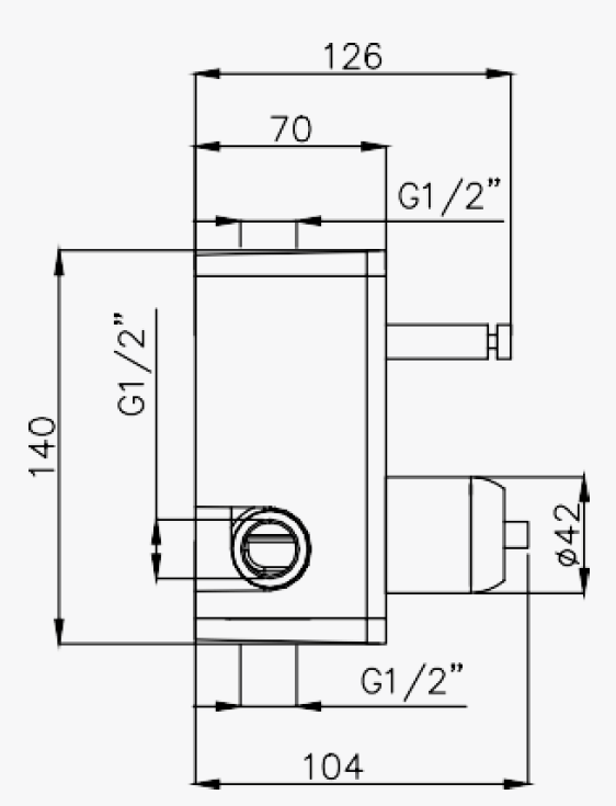 Universal Automatic 2-Way Concealed Bath Faucet