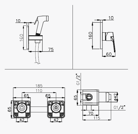 Azure Concealed Shattaf Set