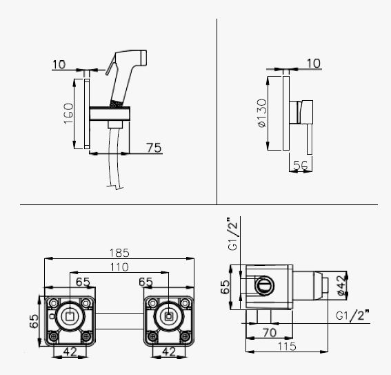 Rondo Concealed Shattaf Set
